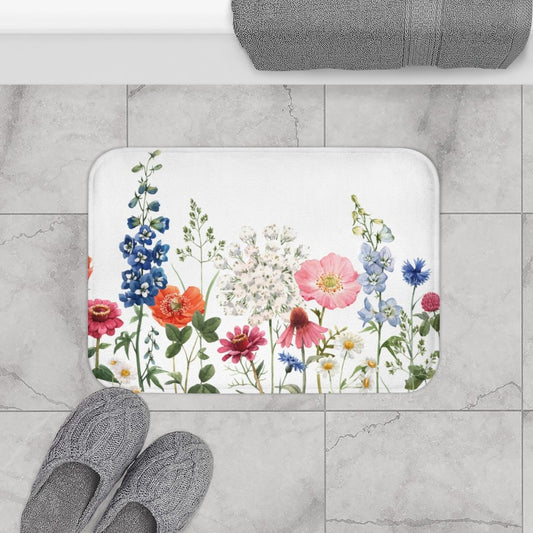 Spring Floral Garden Bath Mat