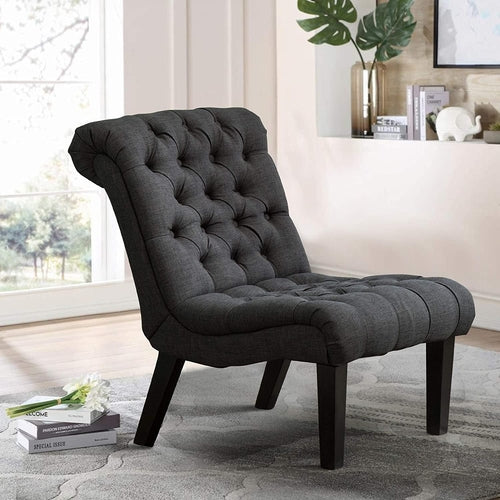 Dark Gray Armless Accent Chair