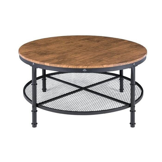 Industrial Wood Steel Coffee Table