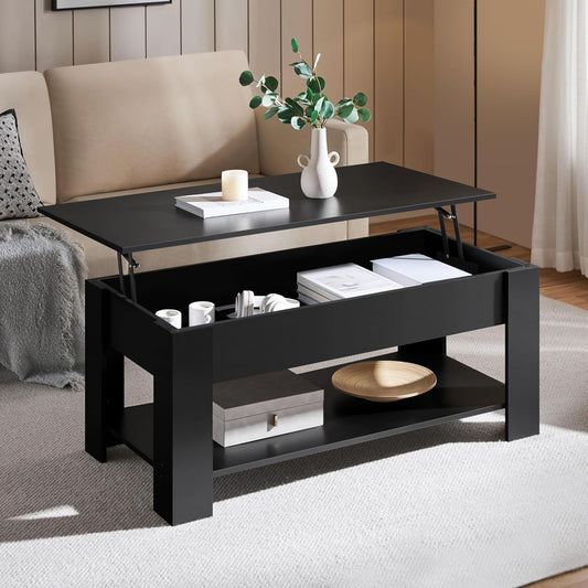 Lift Top Coffee Table with Hidden Storage Compartment