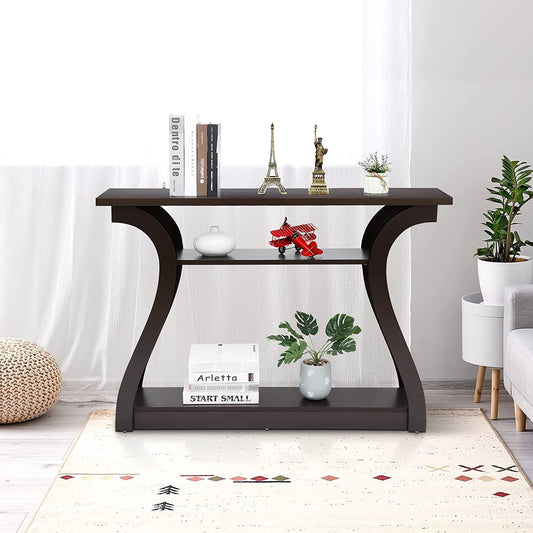 Modern 3-Shelf Console Table