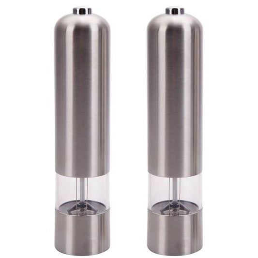 2pc Stainless Steel Automatic Salt/Pepper Grinder