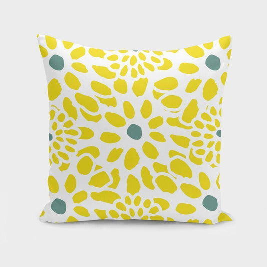 Flowers in Yellow Pillow