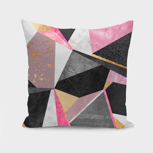 Geometry Pink Pillow